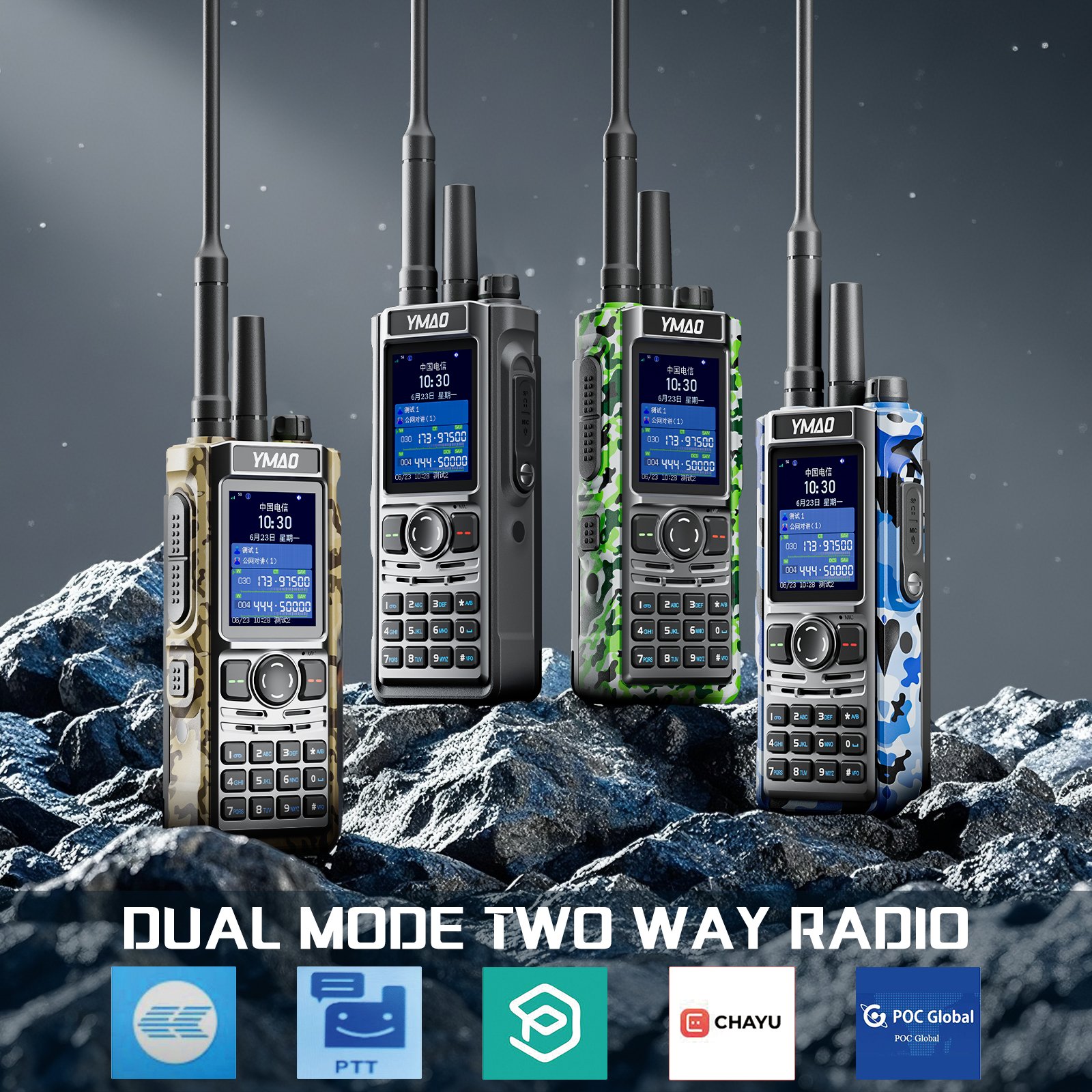 YMAO Y5800 POC+UV band waterproof dual mode two way radio