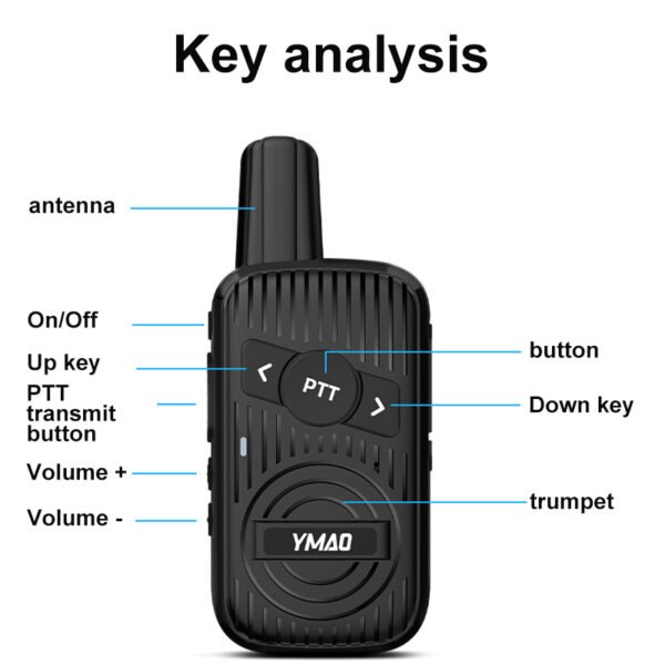 YMAO 069 Long time standby thin small UHF band two way radio double PTT