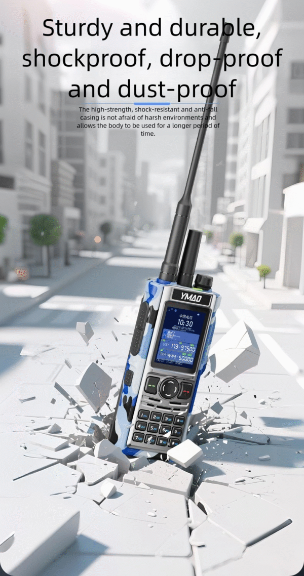 Y5800 10W High output full band two way radio with NOAA, FM radio IP67 waterproof Al smart noise reduct Al smart noise reduction